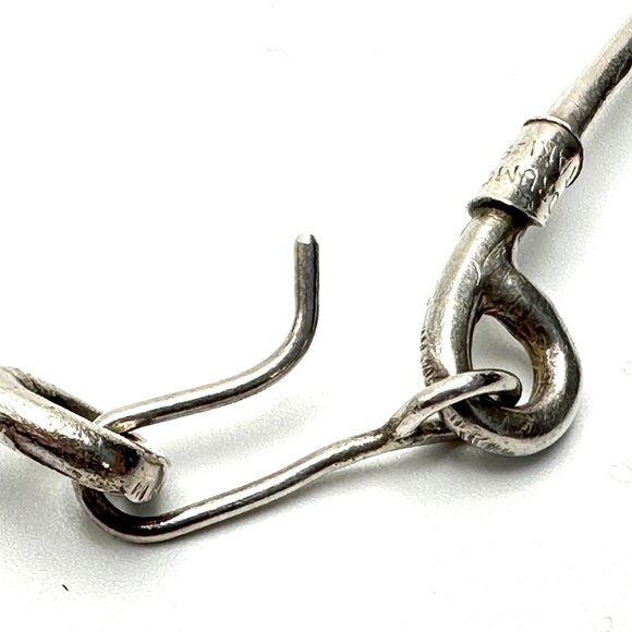 1990s Modernist 22" Turkish Sterling Silver Knot Necklace — EUC - Picture 7 of 9